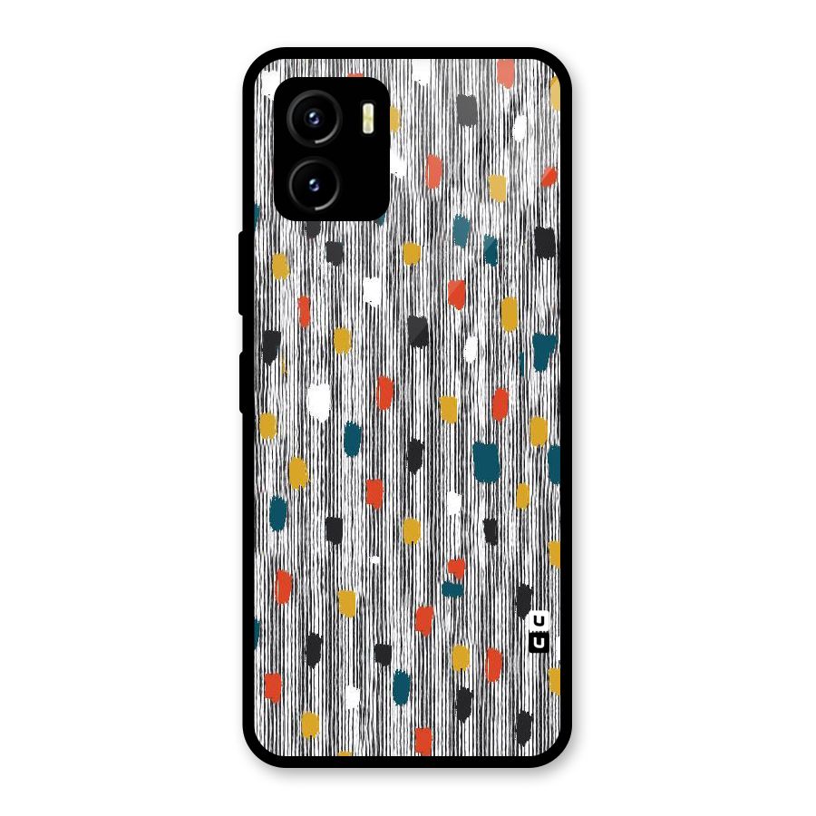 Single Paint Pattern Glass Back Case for Vivo Y15s