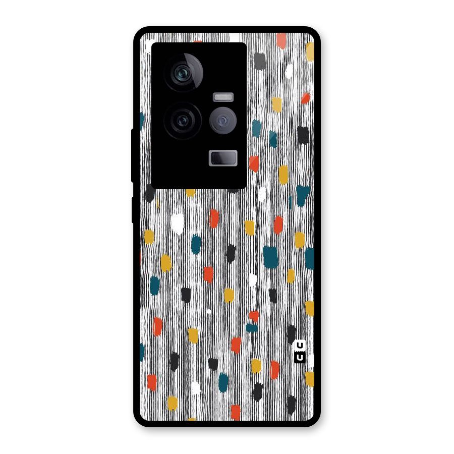 Single Paint Pattern Glass Back Case for Vivo iQOO 11 5G