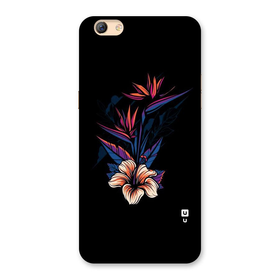 Single Painted Flower Back Case for Oppo F3 Plus