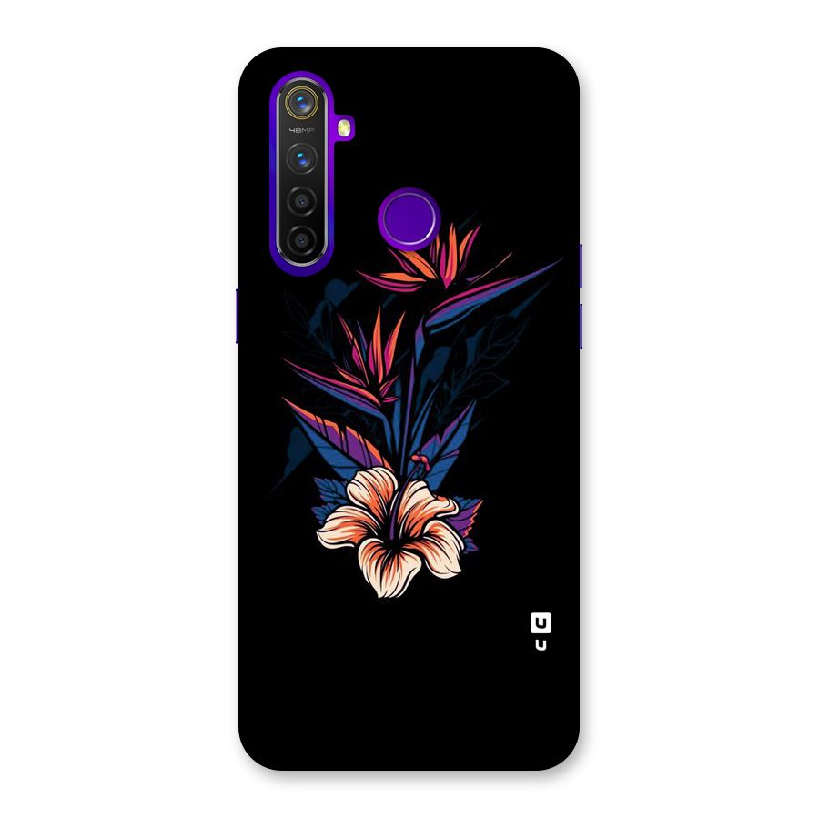 Single Painted Flower Back Case for Realme 5 Pro
