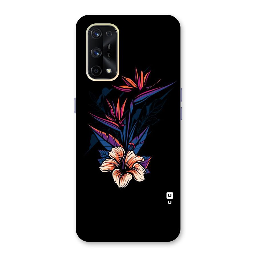 Single Painted Flower Glass Back Case for Realme X7 Pro