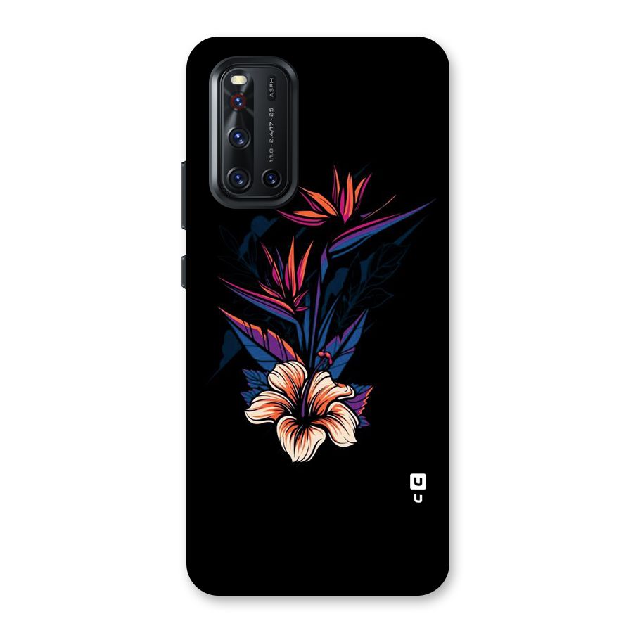 Single Painted Flower Back Case for Vivo V19