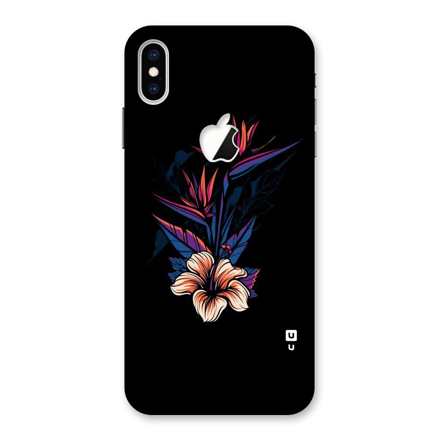 Single Painted Flower Back Case for iPhone XS Max Apple Cut