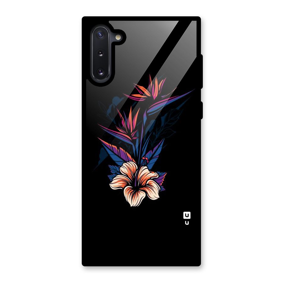 Single Painted Flower Glass Back Case for Galaxy Note 10