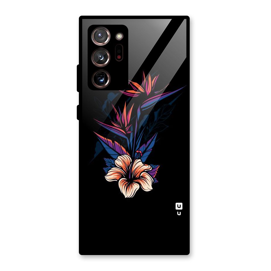 Single Painted Flower Glass Back Case for Galaxy Note 20 Ultra