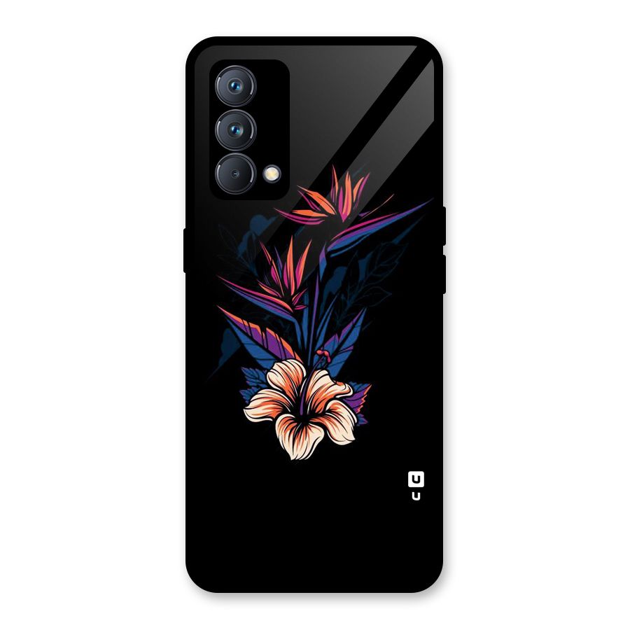 Single Painted Flower Glass Back Case for Realme GT Master Edition