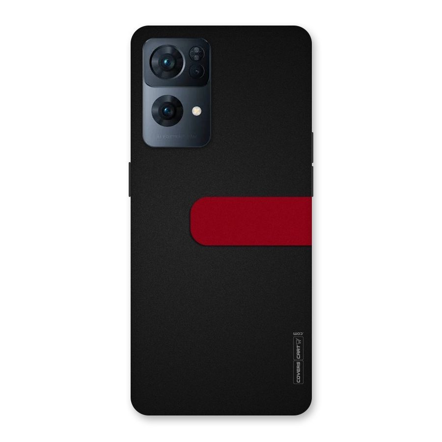 Single Red Stripe Back Case for Oppo Reno7 Pro 5G