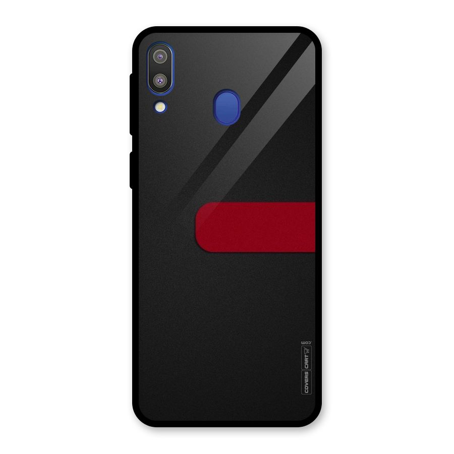 Single Red Stripe Glass Back Case for Galaxy M20