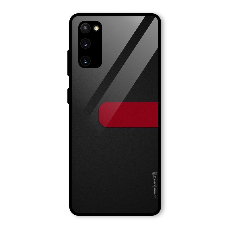 Single Red Stripe Glass Back Case for Galaxy S20 FE 5G