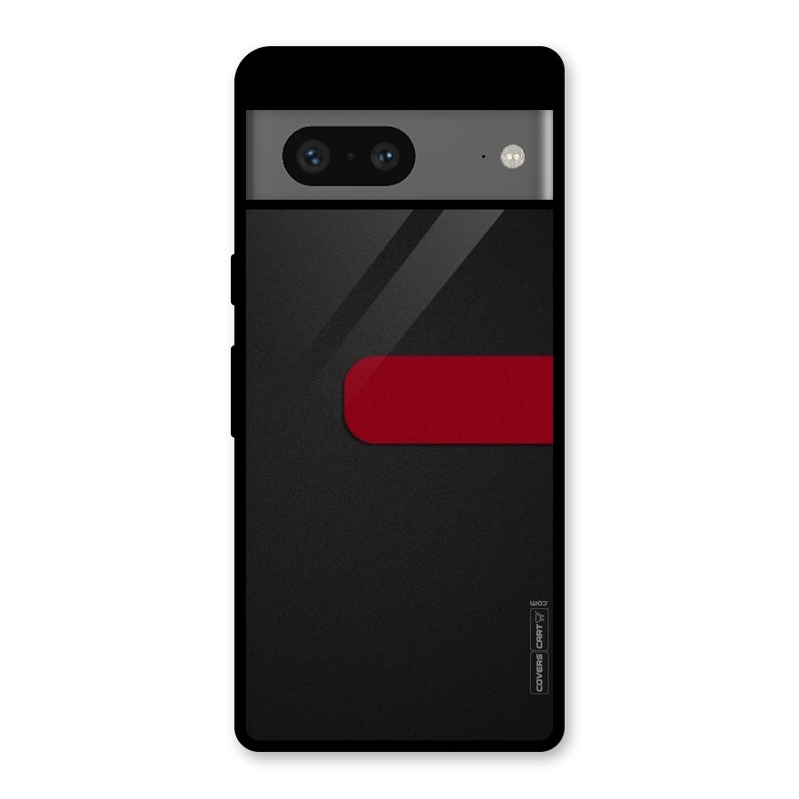 Single Red Stripe Glass Back Case for Google Pixel 7