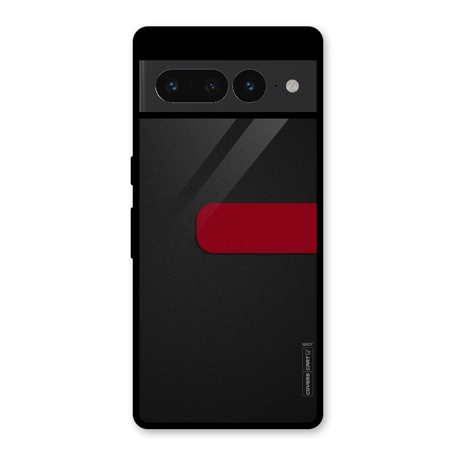 Single Red Stripe Glass Back Case for Google Pixel 7 Pro