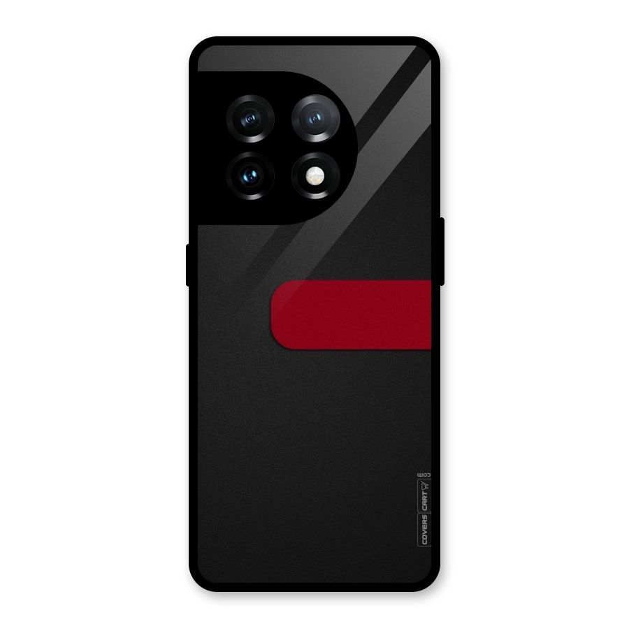 Single Red Stripe Glass Back Case for OnePlus 11