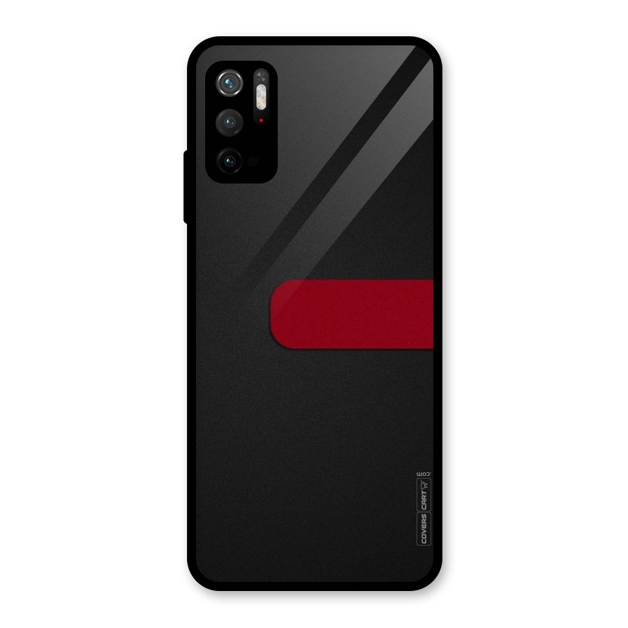 Single Red Stripe Glass Back Case for Poco M3 Pro 5G