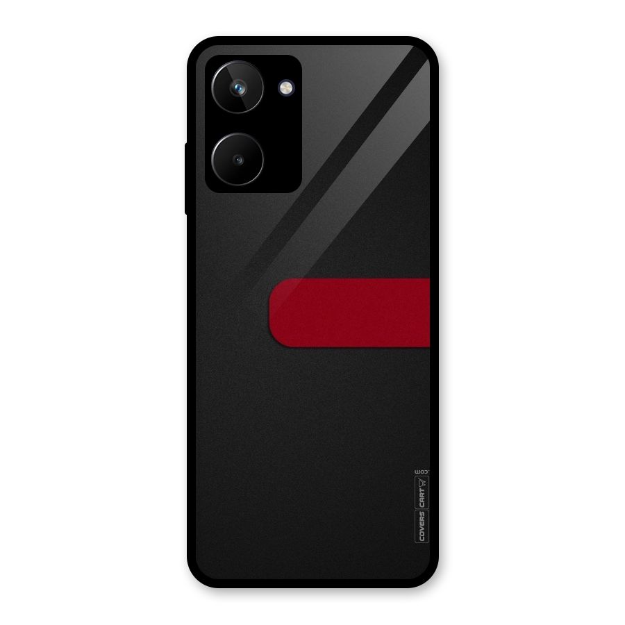 Single Red Stripe Glass Back Case for Realme 10