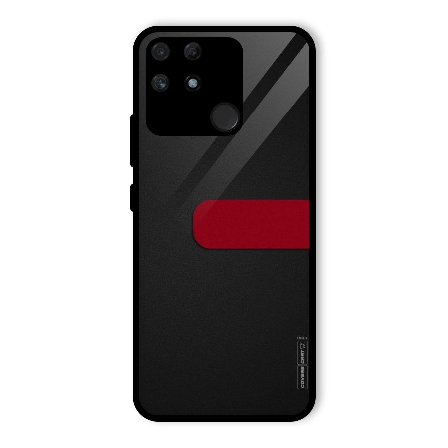 Single Red Stripe Glass Back Case for Realme Narzo 50A