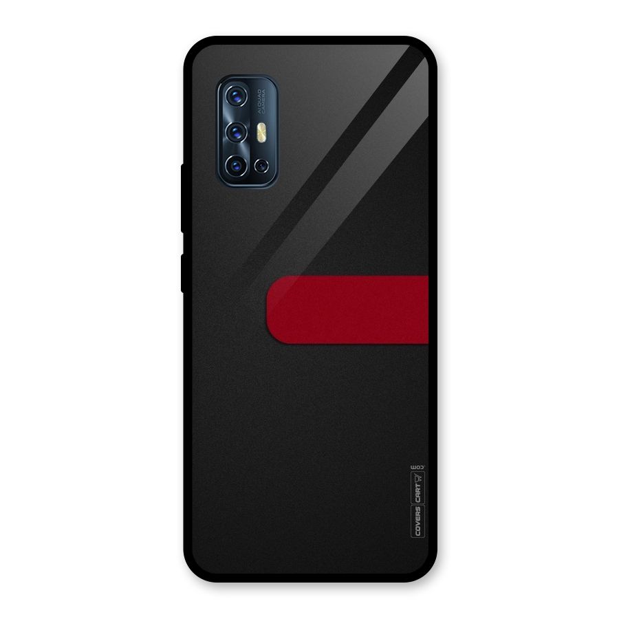 Single Red Stripe Glass Back Case for Vivo V17