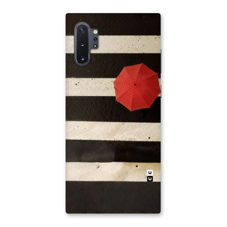 Single Red Umbrella Stripes Back Case for Galaxy Note 10 Plus