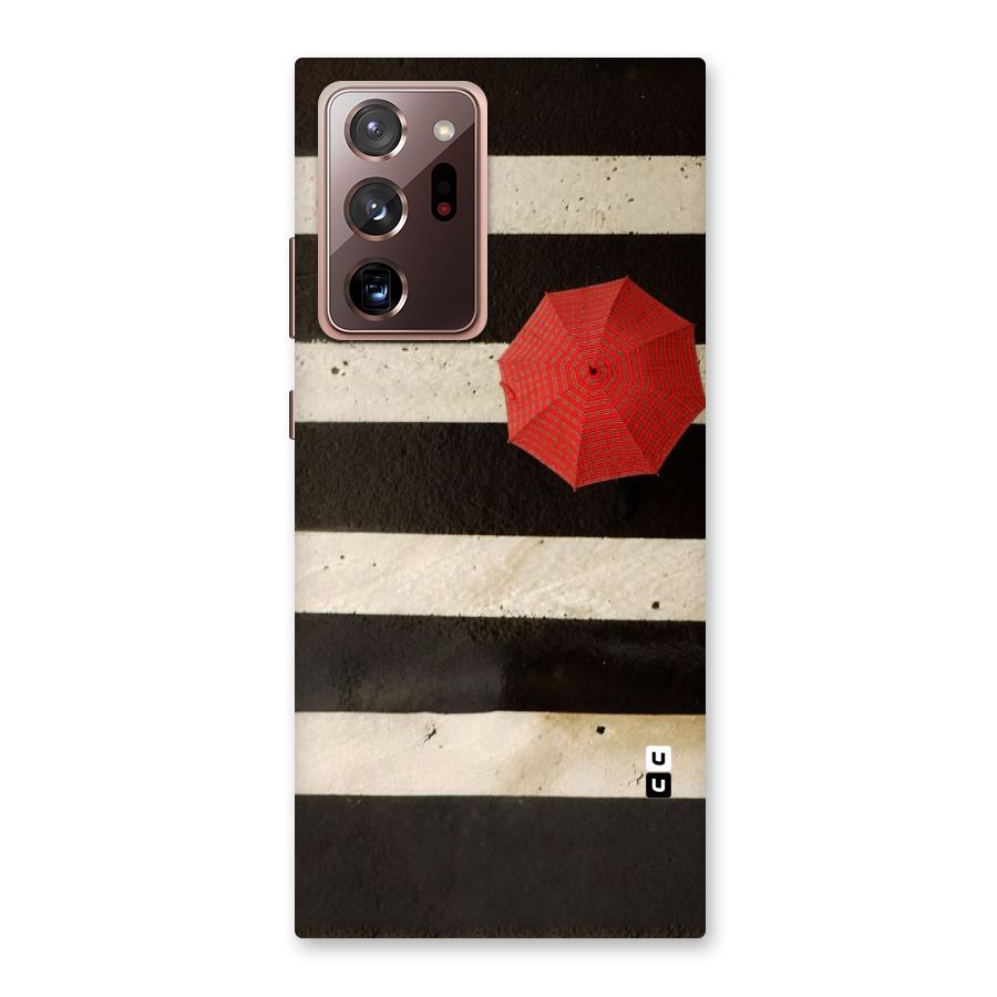 Single Red Umbrella Stripes Back Case for Galaxy Note 20 Ultra