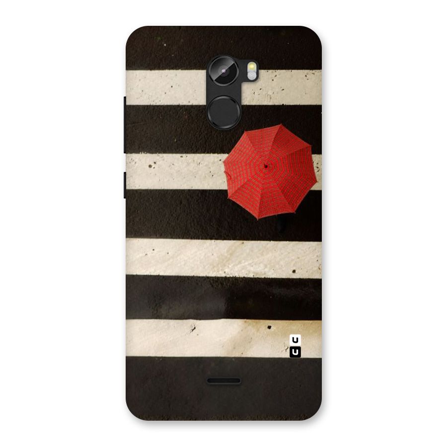 Single Red Umbrella Stripes Back Case for Gionee X1