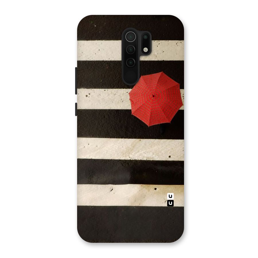 Single Red Umbrella Stripes Back Case for Poco M2