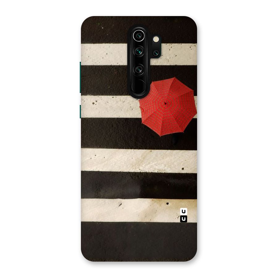 Single Red Umbrella Stripes Back Case for Redmi Note 8 Pro