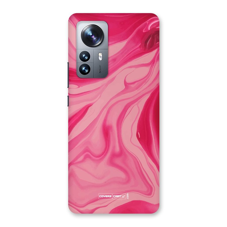 Sizzling Pink Marble Texture Back Case for Xiaomi 12 Pro