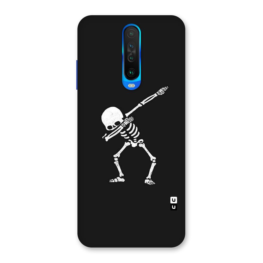 Skeleton Dab White Back Case for Poco X2
