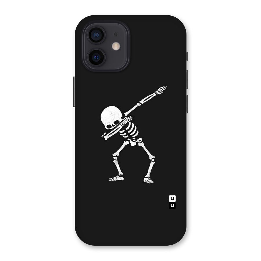 Skeleton Dab White Back Case for iPhone 12