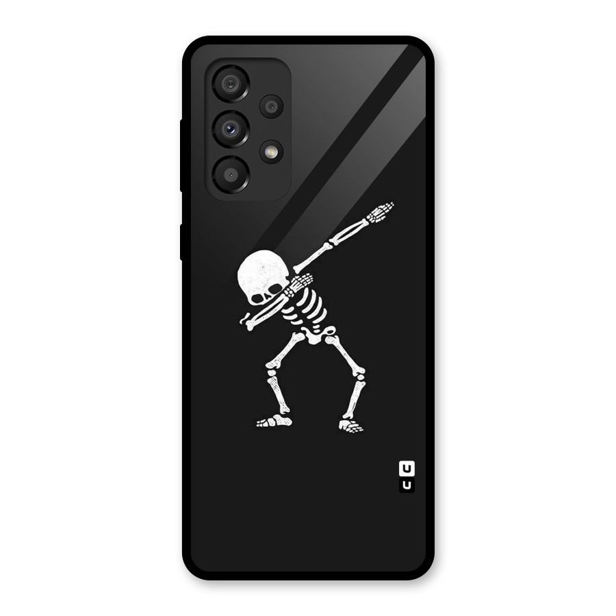 Skeleton Dab White Glass Back Case for Galaxy A33 5G