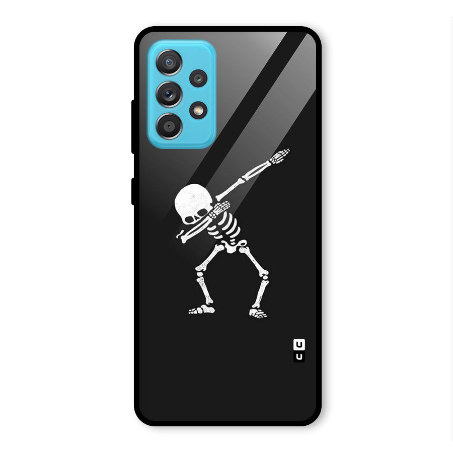 Skeleton Dab White Glass Back Case for Galaxy A52