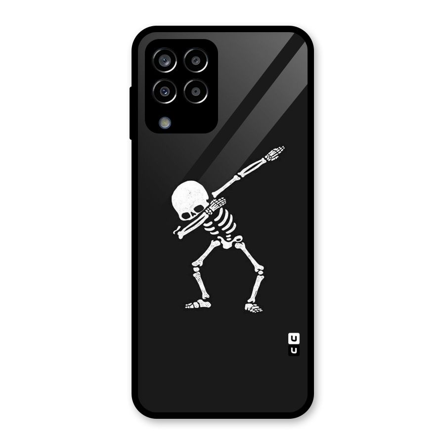Skeleton Dab White Glass Back Case for Galaxy M33