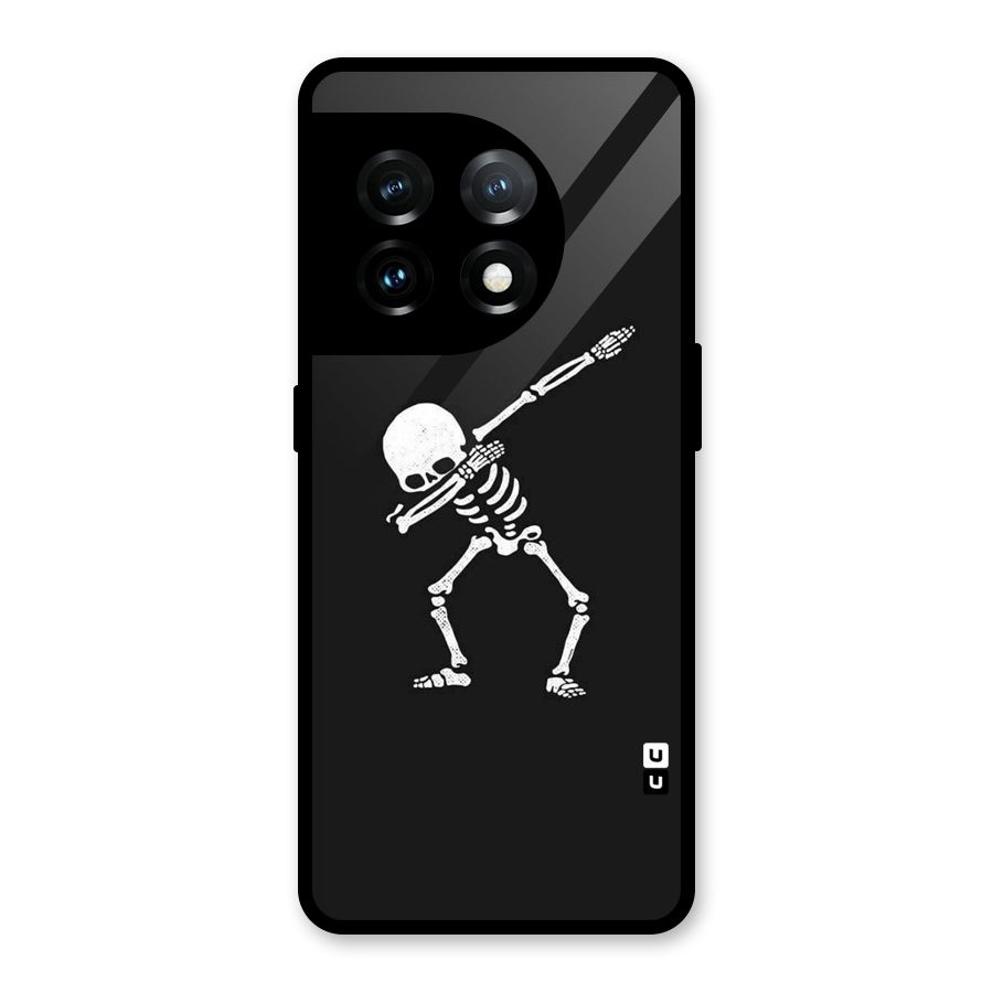 Skeleton Dab White Glass Back Case for OnePlus 11