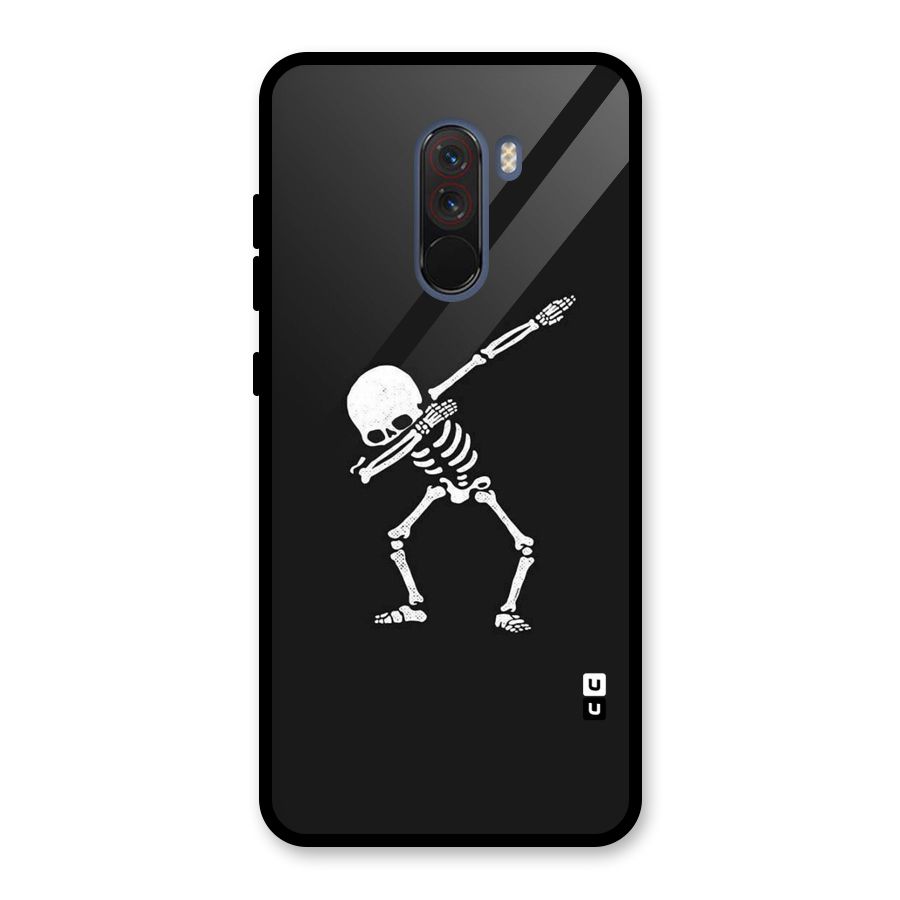 Skeleton Dab White Glass Back Case for Poco F1