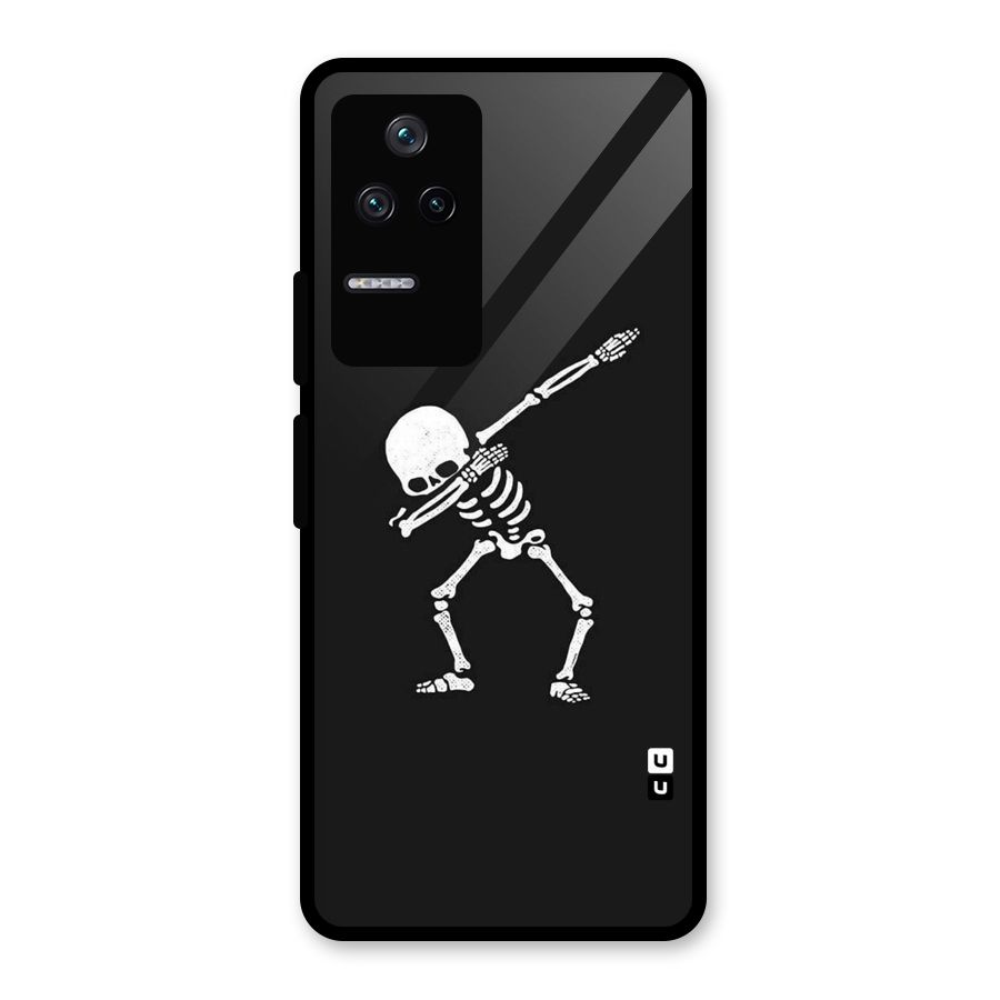 Skeleton Dab White Glass Back Case for Poco F4 5G