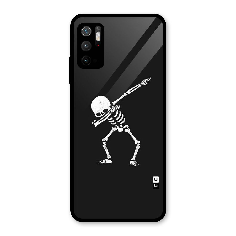 Skeleton Dab White Glass Back Case for Poco M3 Pro 5G