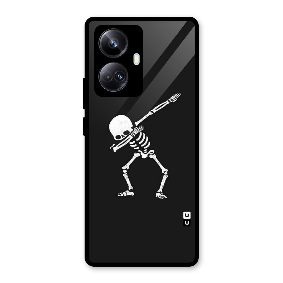 Skeleton Dab White Glass Back Case for Realme 10 Pro Plus