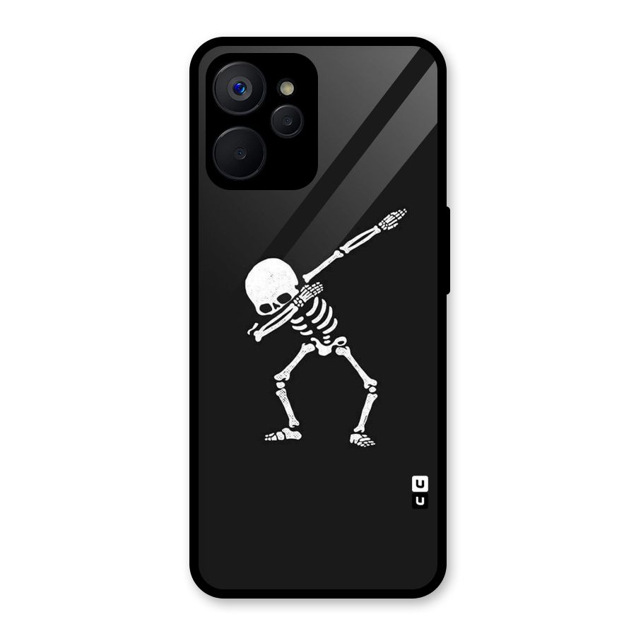 Skeleton Dab White Glass Back Case for Realme 9i 5G