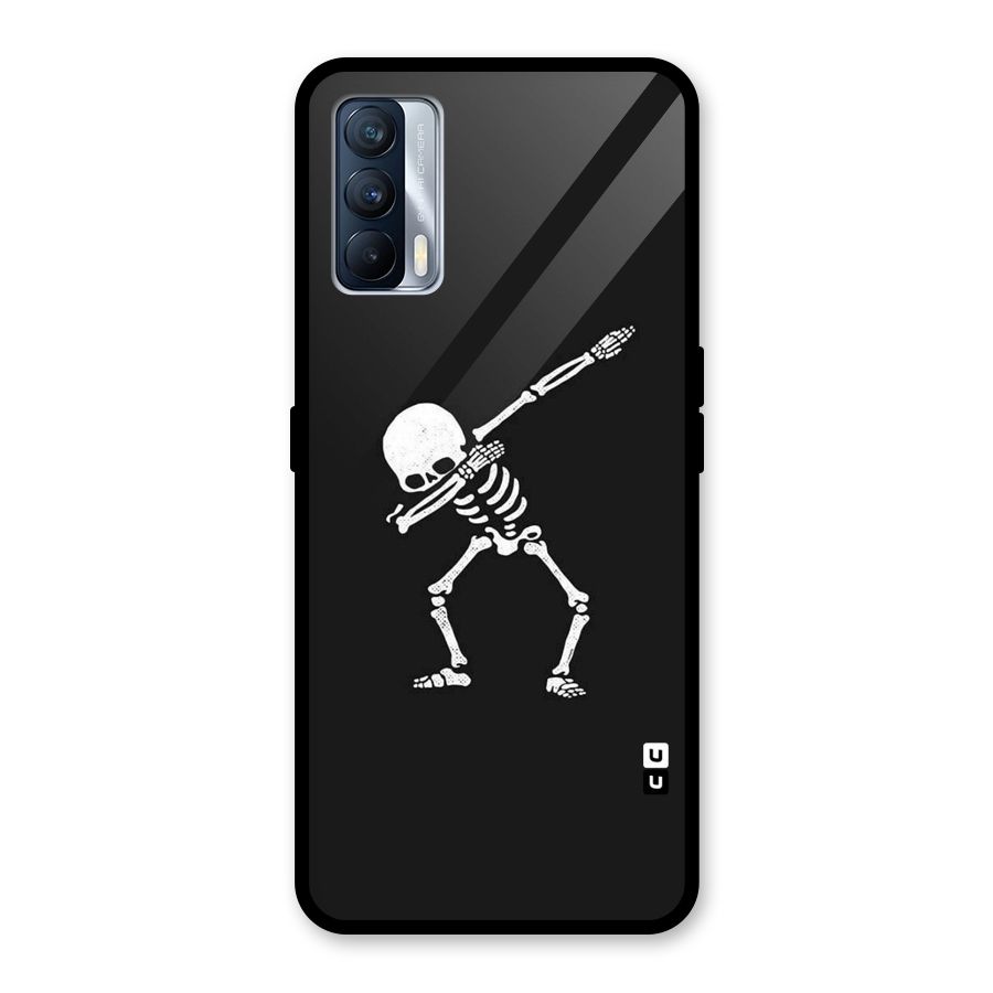 Skeleton Dab White Glass Back Case for Realme X7