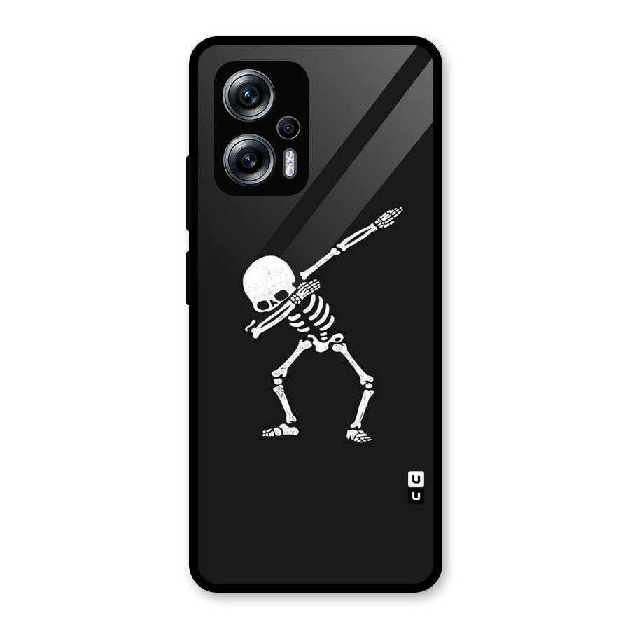 Skeleton Dab White Glass Back Case for Redmi K50i
