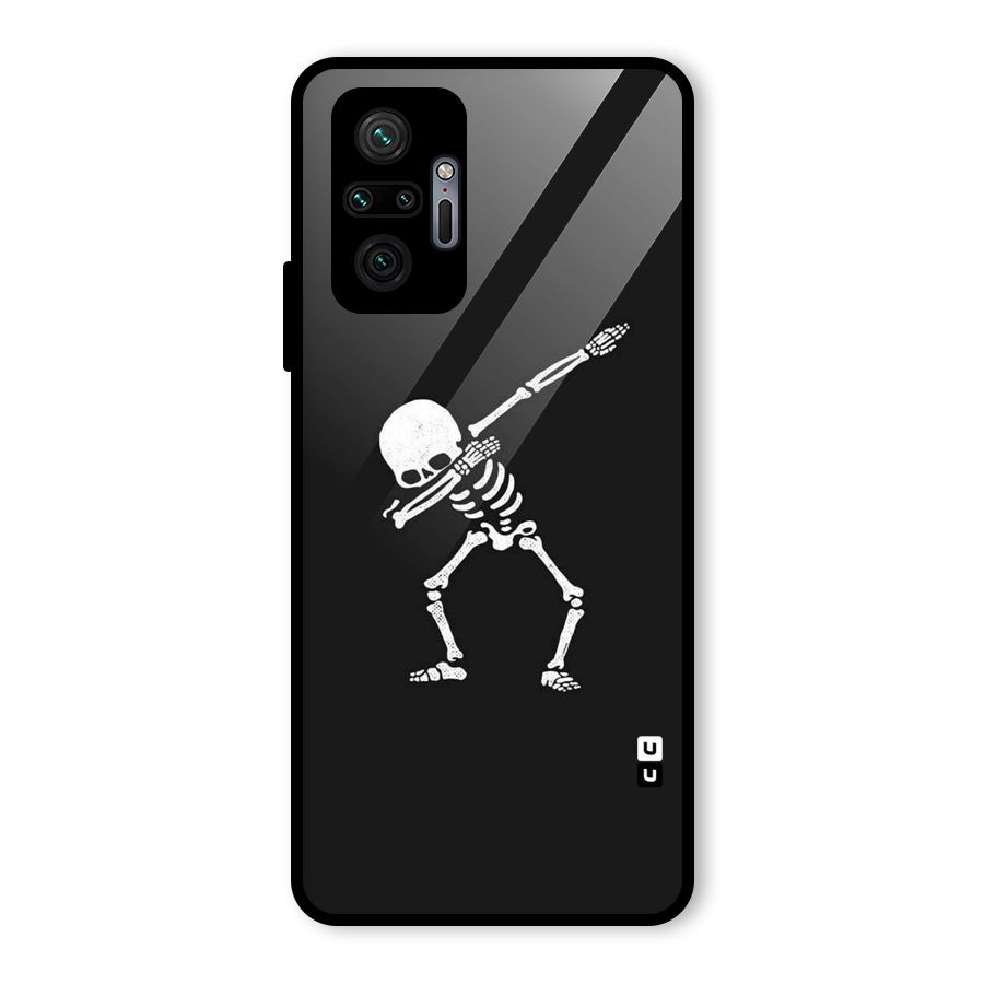 Skeleton Dab White Glass Back Case for Redmi Note 10 Pro