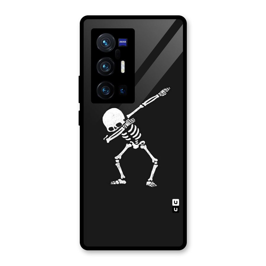 Skeleton Dab White Glass Back Case for Vivo X70 Pro Plus