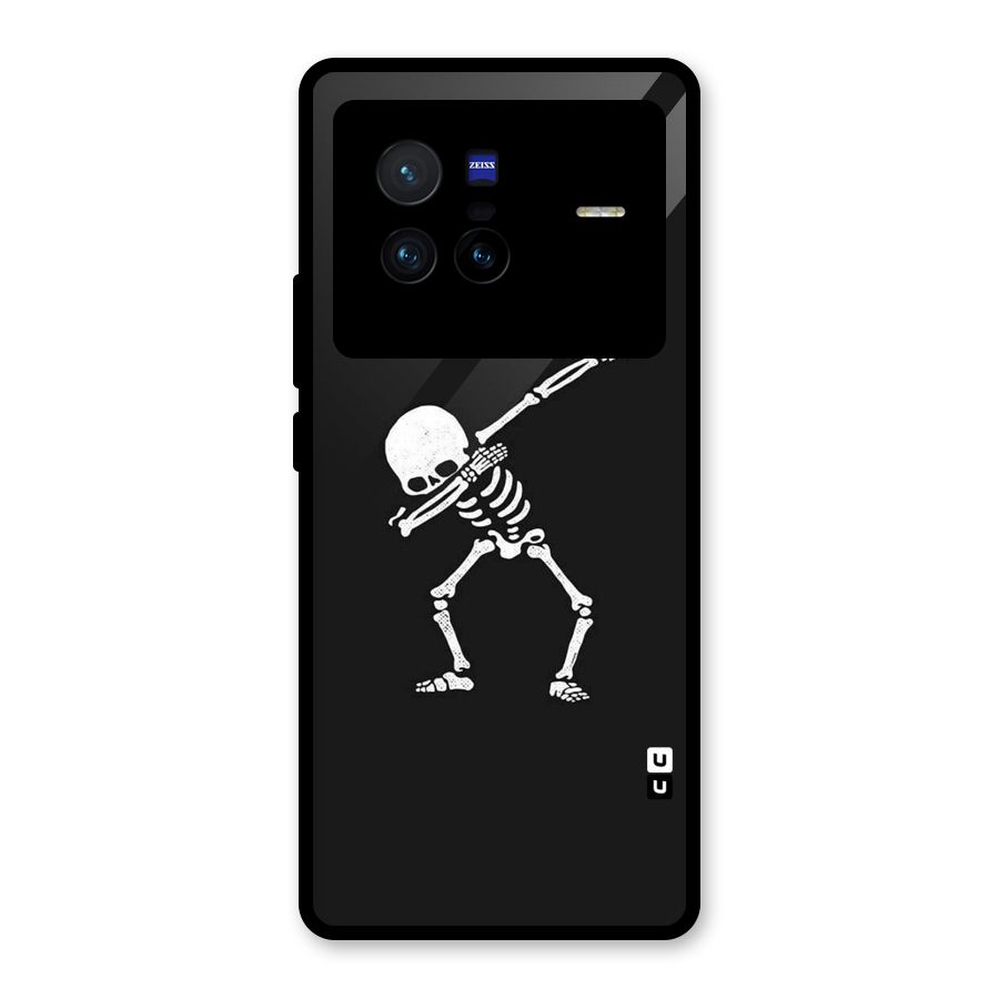 Skeleton Dab White Glass Back Case for Vivo X80
