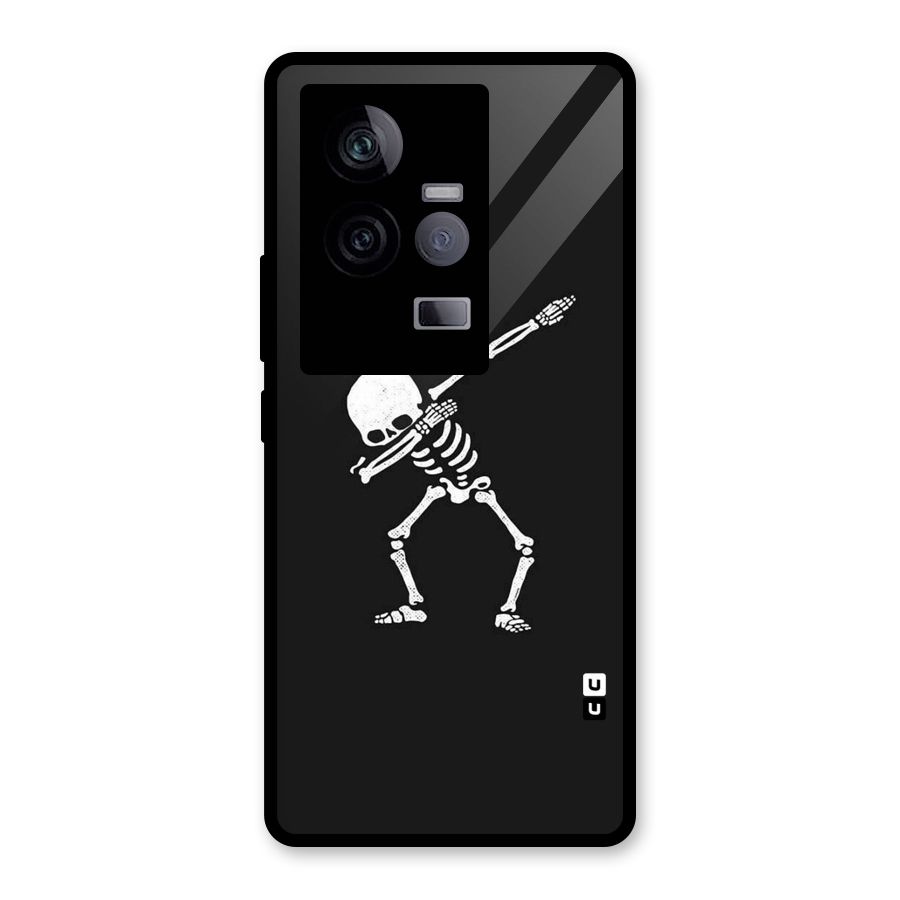 Skeleton Dab White Glass Back Case for Vivo iQOO 11 5G
