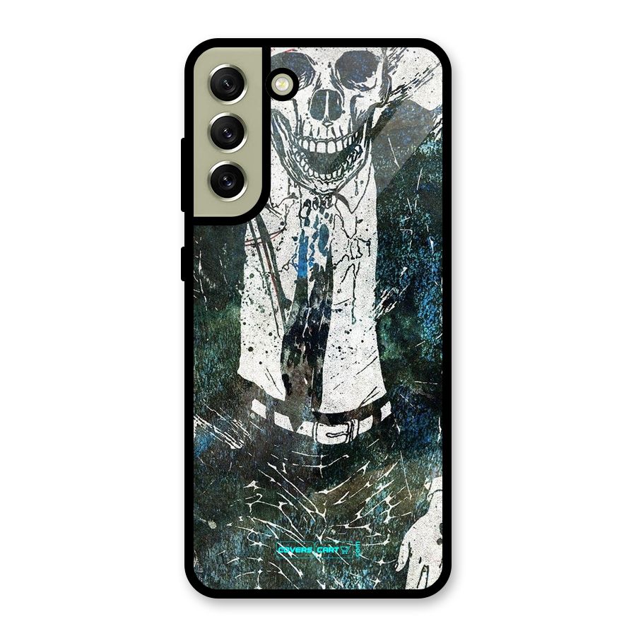 Skeleton in a Suit Glass Back Case for Galaxy S21 FE 5G