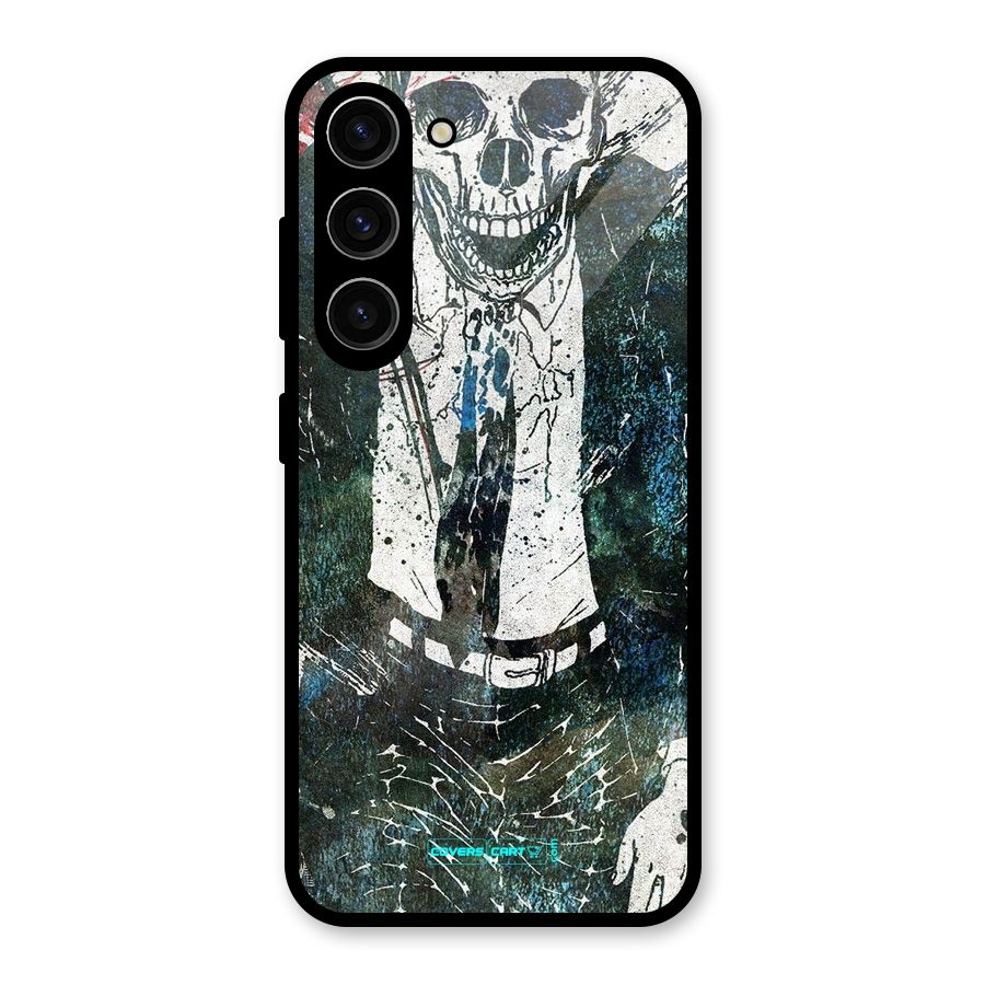 Skeleton in a Suit Glass Back Case for Galaxy S23