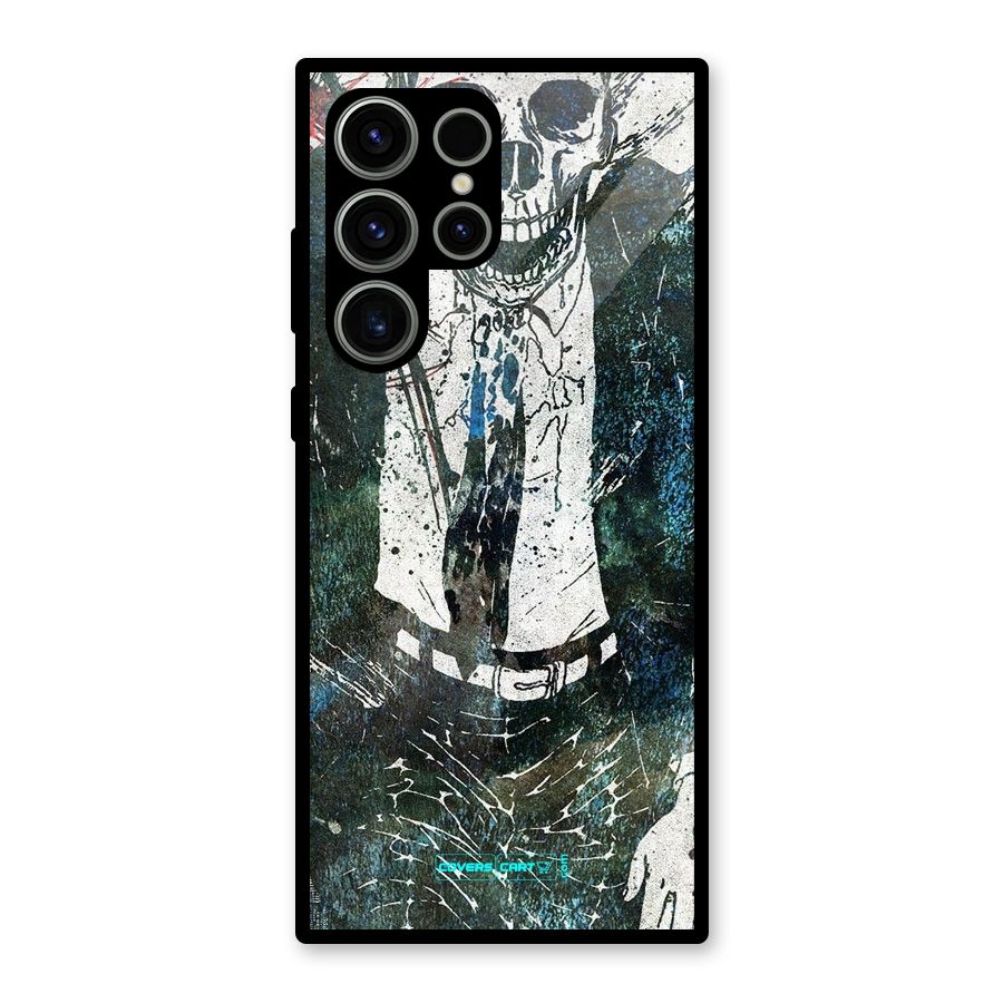 Skeleton in a Suit Glass Back Case for Galaxy S23 Ultra