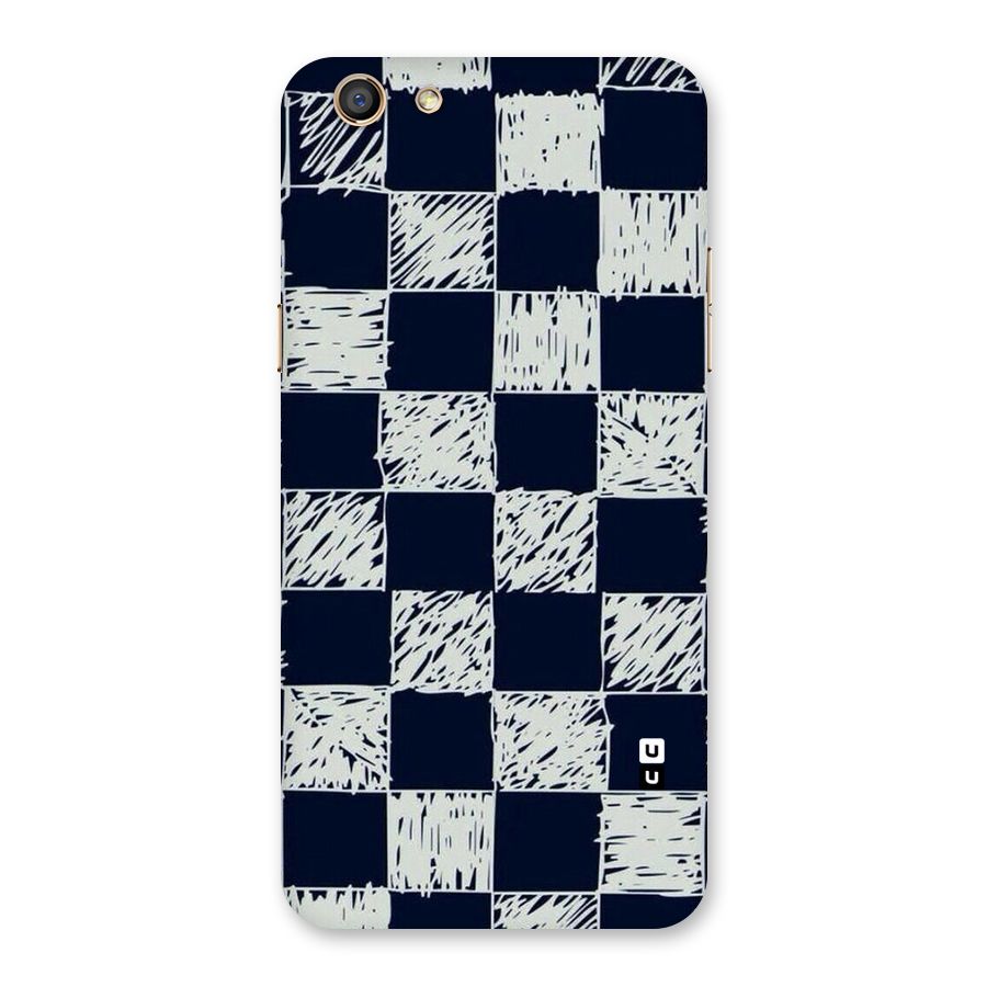 Sketchy Check Design Back Case for Oppo F3