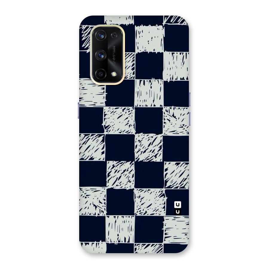 Sketchy Check Design Glass Back Case for Realme X7 Pro