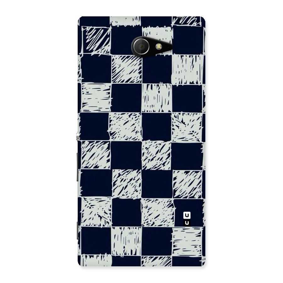 Sketchy Check Design Back Case for Sony Xperia M2