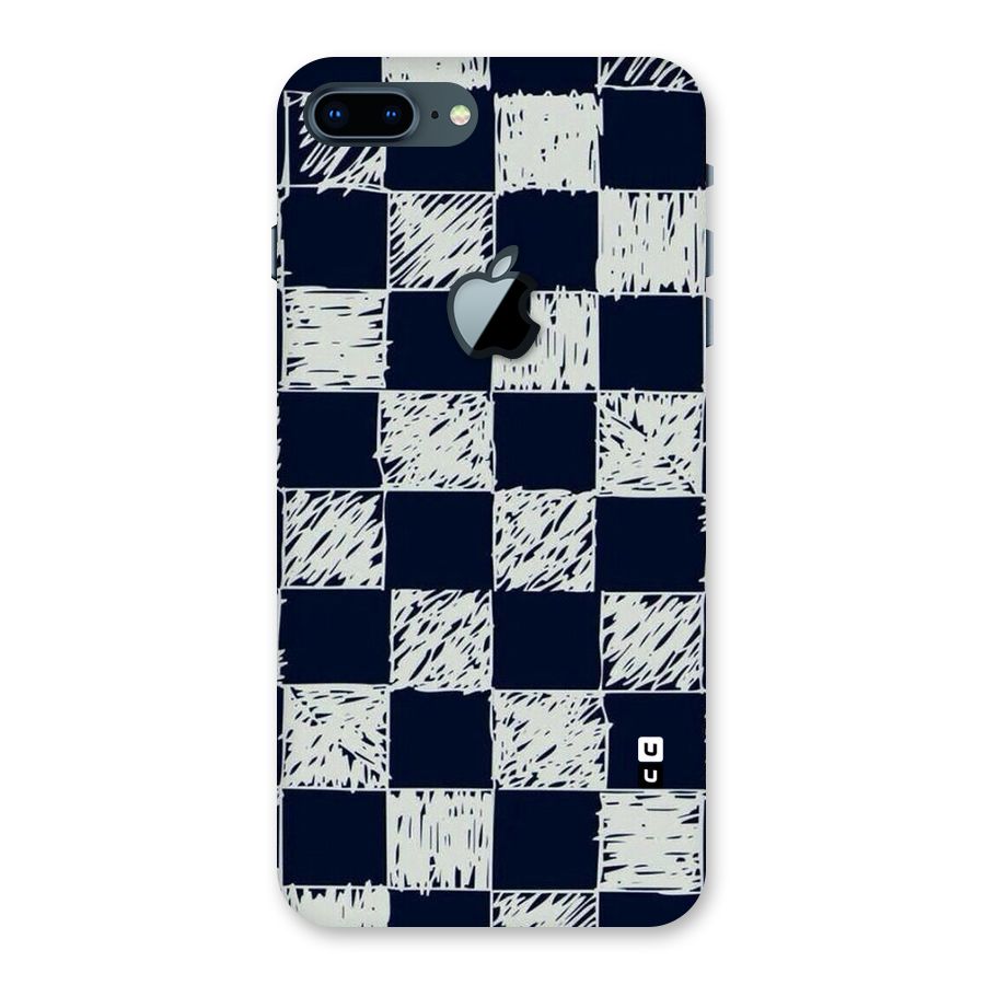Sketchy Check Design Back Case for iPhone 7 Plus Apple Cut